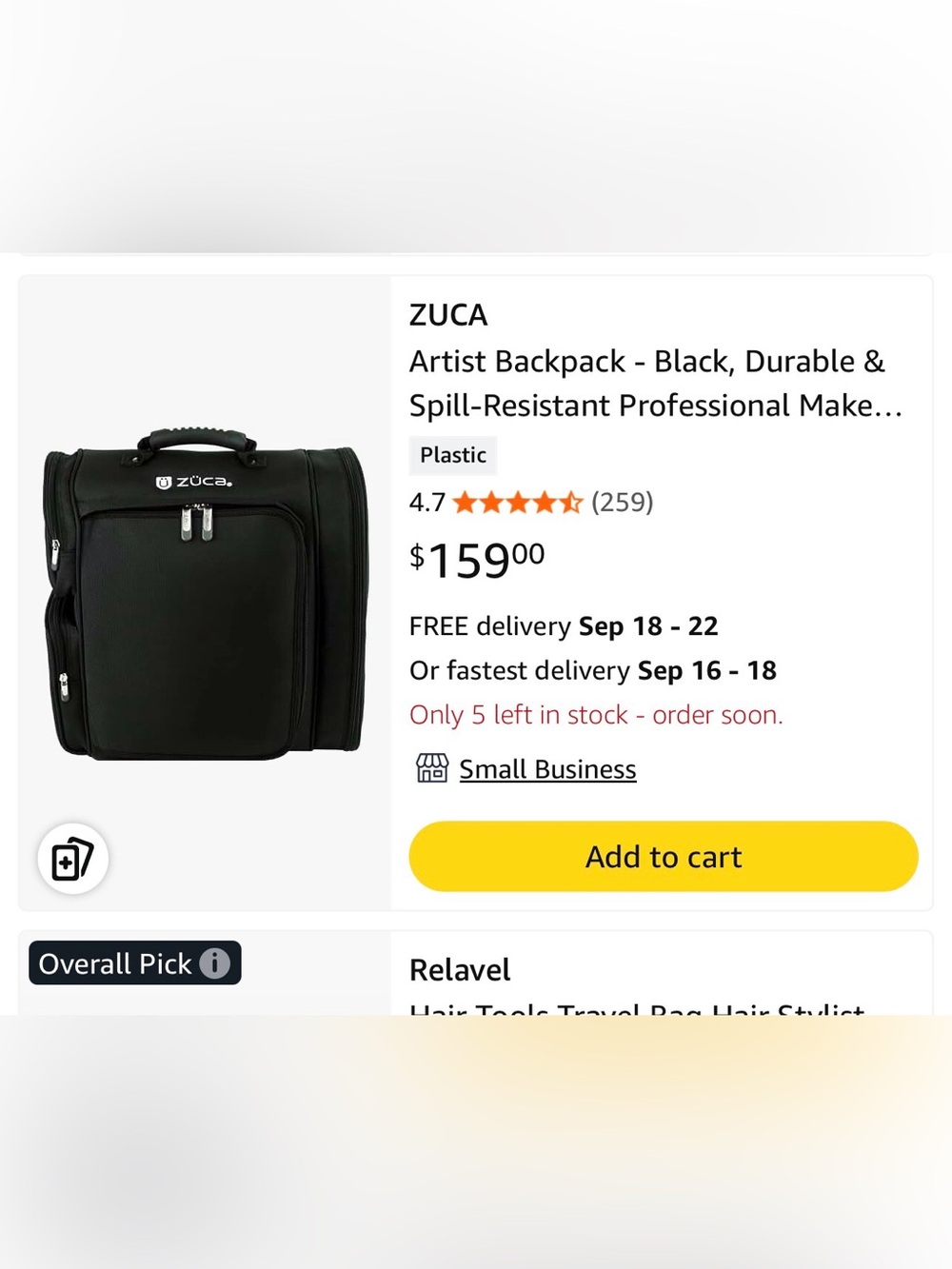 ZUCA Artist Backpack/Organizer Bag